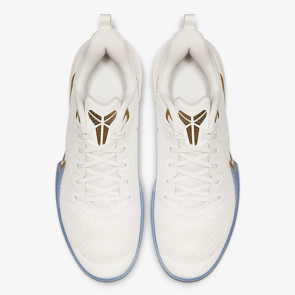 mm metallic boots - Nike Mamba Focus Big Stage White Gold Blue Basketball Shoes - 004 - GmarShops