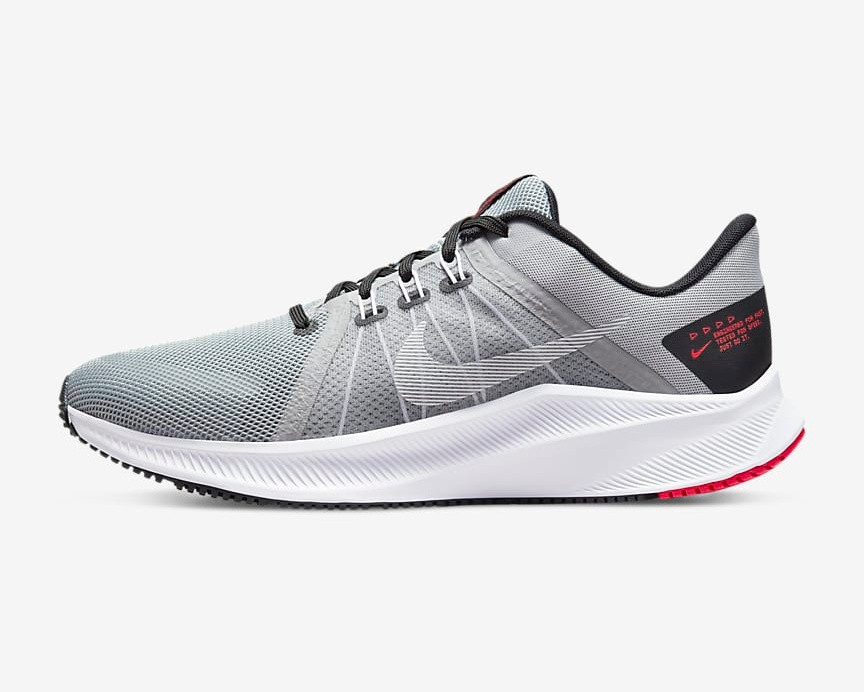 Nike Quest 4 Light Smoke Grey Siren Red White DA1105 - - GmarShops - graffiti sneakers
