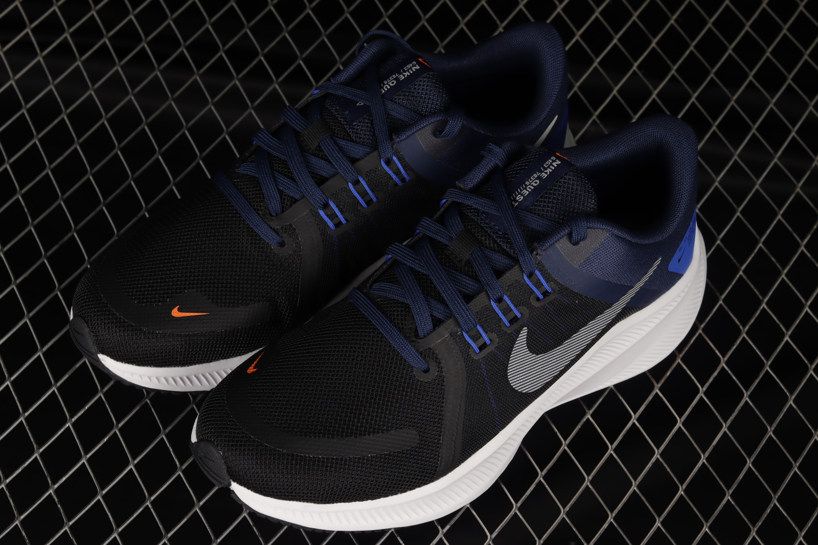 004 - Nike 4 Thunder Blue Black Grey Light Photo Blue DA1105 nike training shoes white size 10 inches - GmarShops