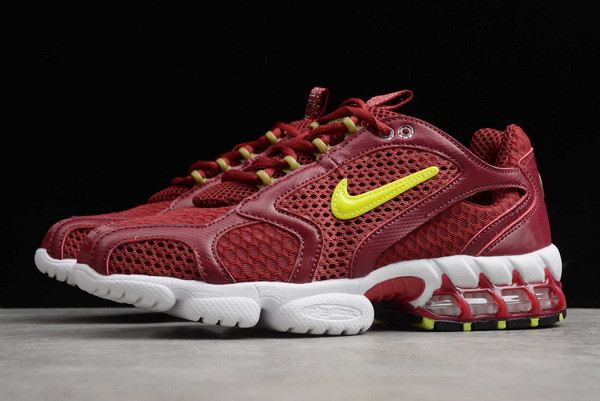601 Nike Womens Air Zoom Spiridon Cage 2 Burgundy Yellow White CJ3613 discount nike duck boots for women black womens nike shox black shoe size chart for kids GmarShops
