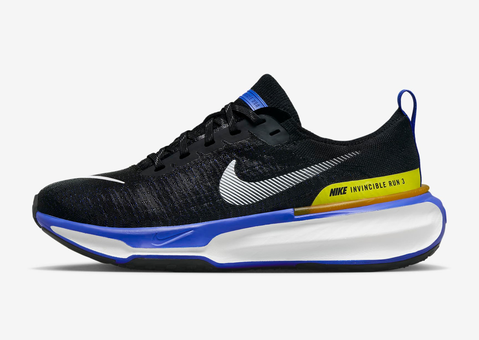 MultiscaleconsultingShops - Nike Invincible Run Flyknit 3 Black Racer Blue High Voltage DR2615 - 003 - nike air max fitsole 2 wotrue basketball schedule