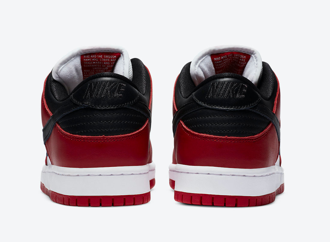 Nike Dunk Low SB J - Pack Chicago Black White Red BQ6817 - Un