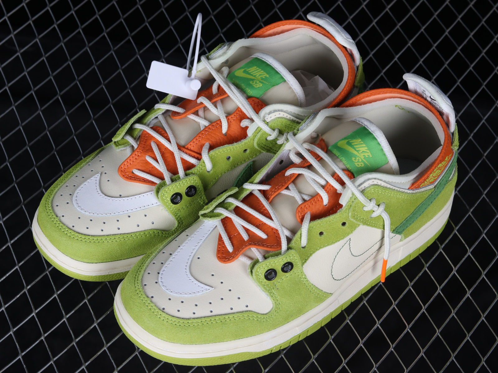 Nike SB Dunk Low PRO White Green Orange BQ6817 - 032