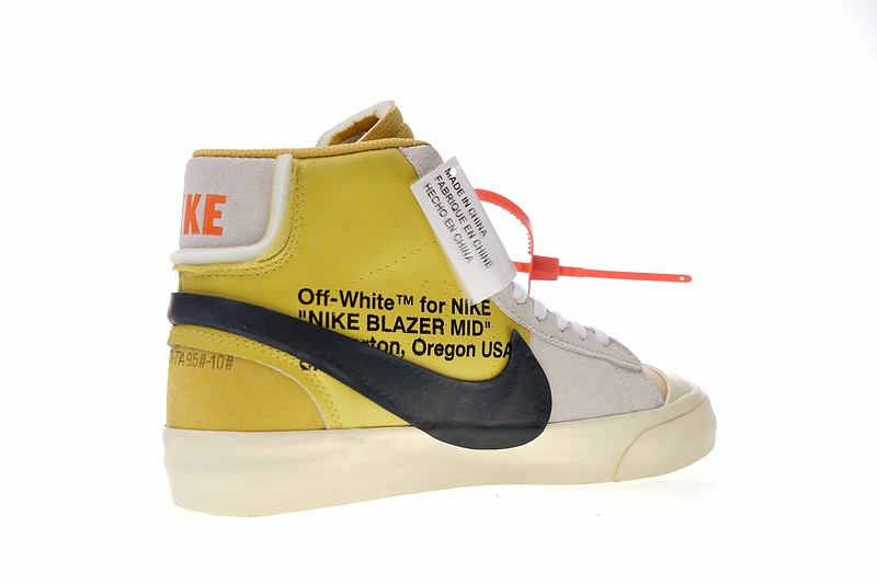 legering navn Ekstrem fattigdom Off White Nike Blazer Studio Mid Pale Vanilla Tan Orange AA3832 - GmarShops  - nike kd high tops kids store clothes 2017 - 700