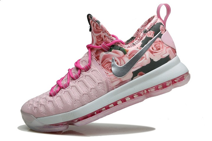 Nike KD 9 Kevin Durant Men Basketball Shoes Pink Silver Flower 843392 - - EKN Footwear Boots stringati HIGH RIPPLE nero