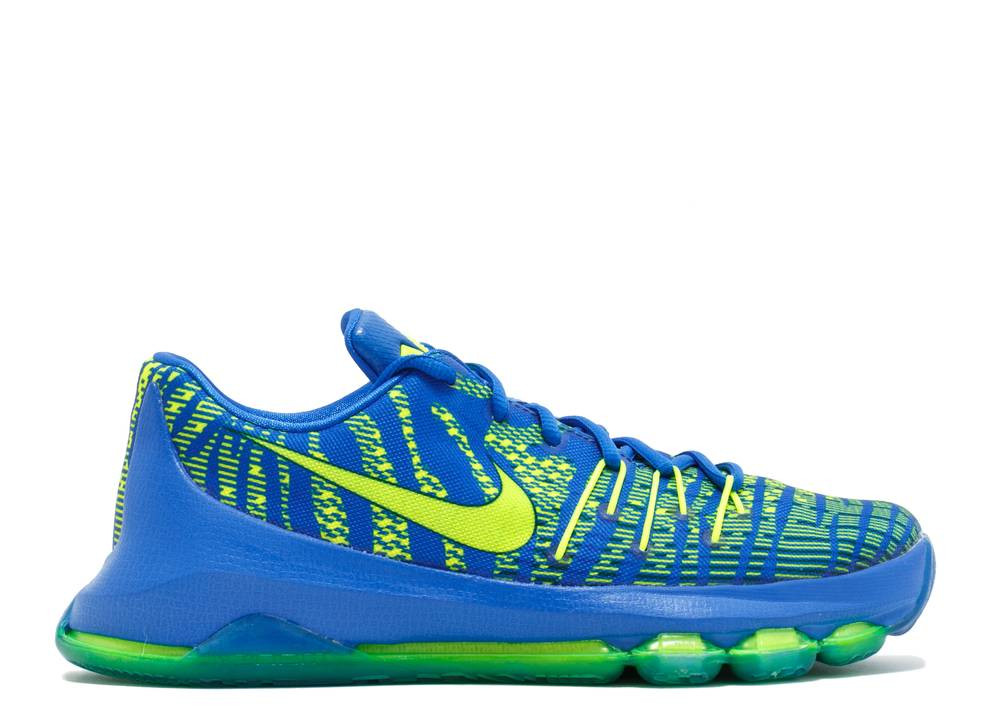 The lateral side of Nike Zoom Kobe 4 Protro "Draft Day - StclaircomoShops - Nike Kd 8 Gs Hyper Cobalt Blue Deep Volt 768867 400