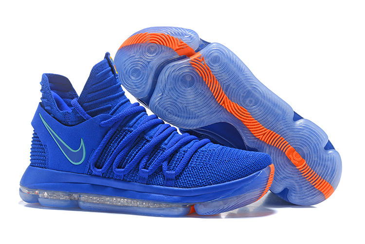 Zoom KD X 10 Men Basketball Shoes Royal Blue Orange - StclaircomoShops - Nike ZoomX Invincible Run Flyknit Zapatillas de running para asfalto Mujer Negro