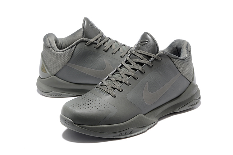 Nike Zoom Kobe V Low FTB Fade To Black Grey Basketball Shoes 869454 - 006 - ankle boots guess fl5p3r ele10 black