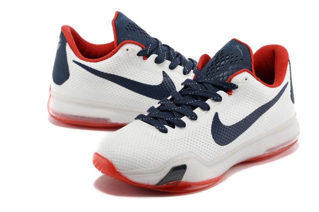 Mini Track Boot Cordon 01 - Nike Zoom Kobe X 10 Elite Low EP White Dark  Blue Red Basketball Shoes 745334 - RvceShops