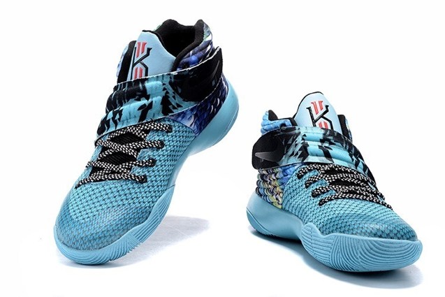 RvceShops - Nike Kyrie II 2 Tie Light Blue Black Multi Color Shoes 819583 Unisex - nike lebron xi 11 gs christmas first look