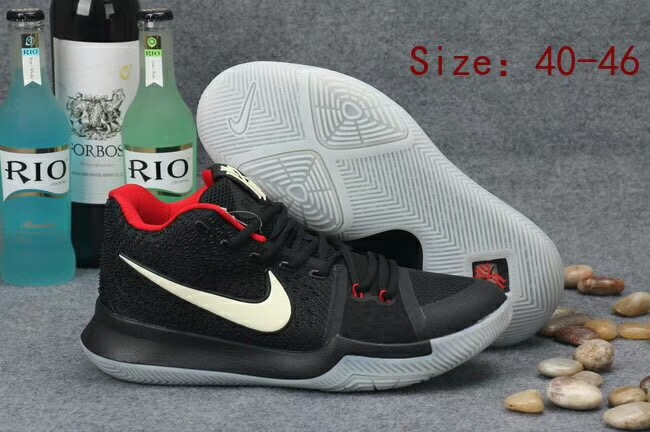 GmarShops Nike Zoom Kyrie 3 EP Nature Basketball Shoes Black White Red Nike Kyrie 3 nba 75th anniversary nike air force 1 low