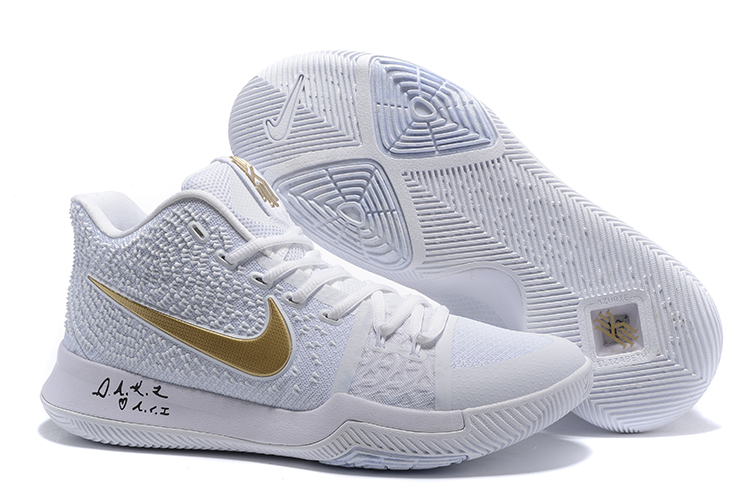 Nike Kyrie 3 GaleriahitShops Nike Zoom Kyrie III 3 Men Basketball Shoes White All Gold nike air max 90 infra price list in india 2019