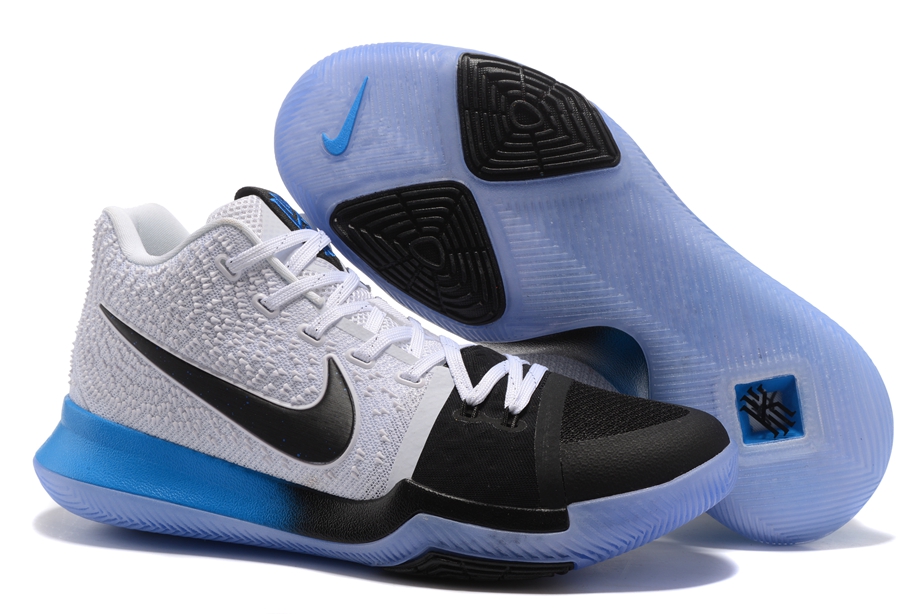 Nike Kyrie 3 Nike Zoom Kyrie III 3 Men Basketball Shoes White Black Blue pink nike air force girls soccer team shoes size GaleriahitShops