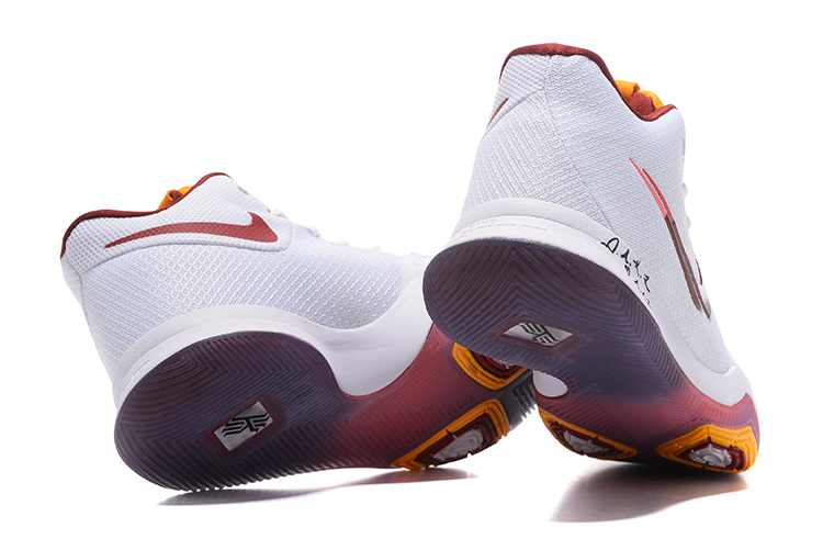 Nike Zoom Kyrie III 3 Men Basketball Shoes White Purple Yellow Cra wallonieShops nike huarache iv cleat black and green blue toes Nike Kyrie 3