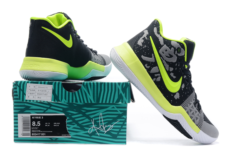 GmarShops Nike Kyrie 3 Air Force 1 Experimental Halloween 2021 Nike Zoom Kyrie III 3 black yellow white Men Basketball Shoes