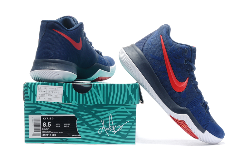 AljadidShops Nike Kyrie 3 nike air max pinnacle rose pink blue eyes Nike Zoom Kyrie III 3 deep blue red white Men Basketball rack