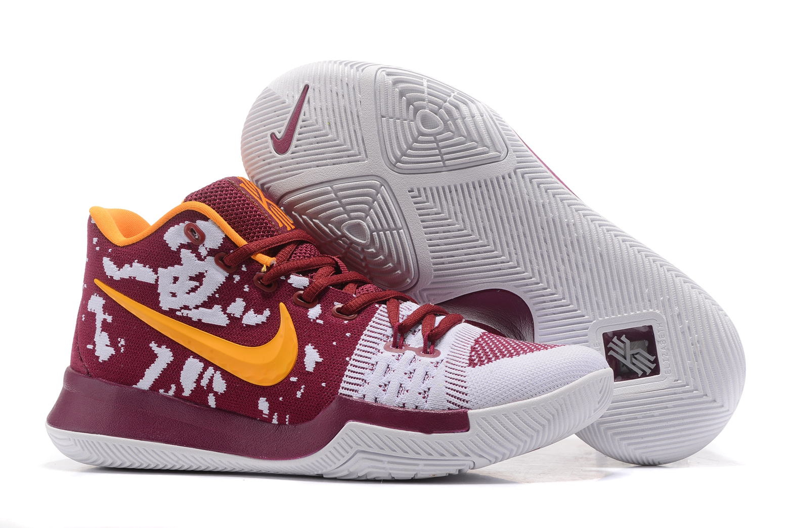 Nike Kyrie 3 nike air edge 08 black honda Nike Zoom Kyrie III 3 red yellow white Men Basketball Shoes GaleriahitShops