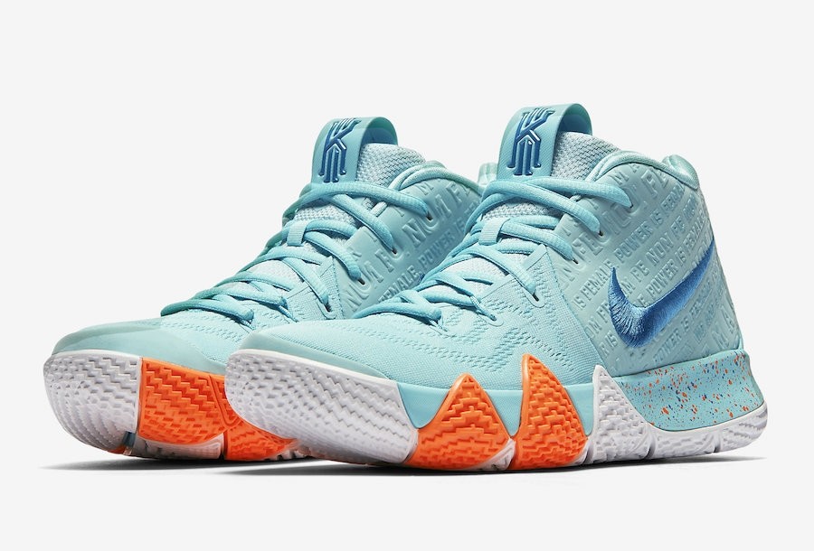 viernes Día Entretener 402 - Nike Kyrie 4 Power Is Female Light Aqua Neo Turquoise 943806 -  StclaircomoShops - nike shoes cool style images for boys hair colors