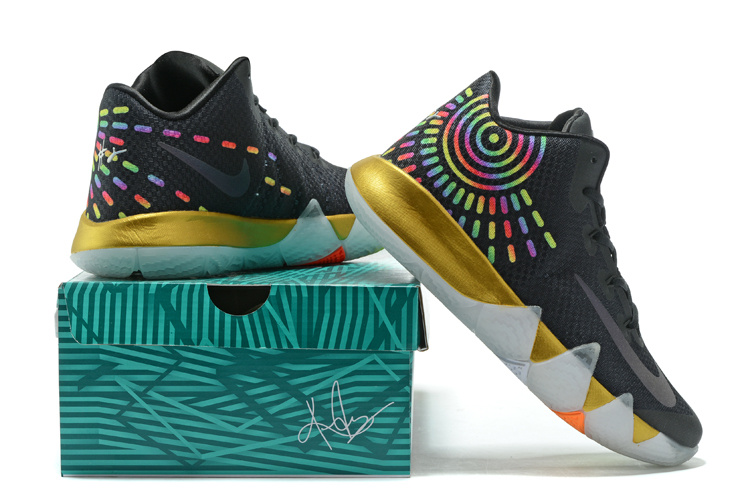 GmarShops nike dunk low kasina industrial blue Nike Zoom Kyrie 4 Men Basketball Shoes Black Colored Yellow New Nike Kyrie 4
