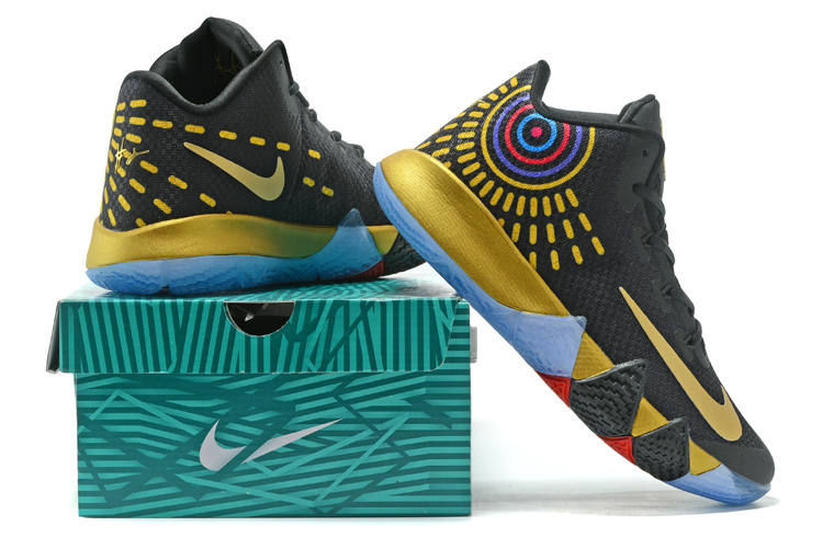 nike blazer suede high tops pants boots clearance Nike Zoom Kyrie 4 Men Basketball Shoes Black Gold New GmarShops Nike Kyrie 4