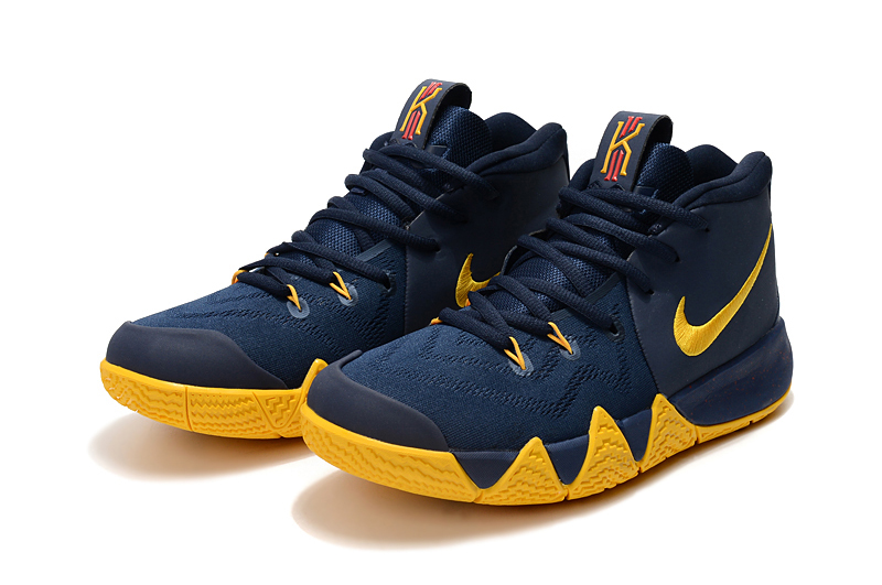 cheapest mens nike shox current running shoes Nike Zoom Kyrie 4 Men Basketball Shoes Deep Blue Yellow GmarShops Nike Kyrie 4