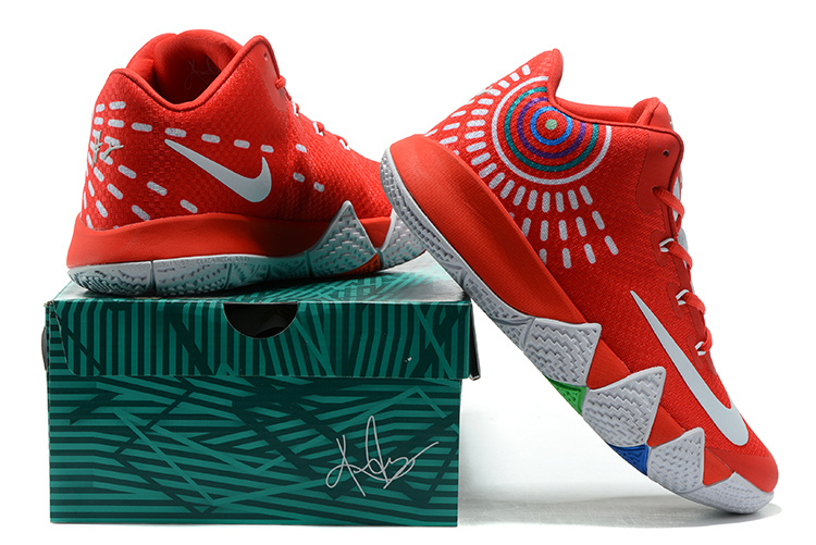 Nike Kyrie 4 Nike Zoom Kyrie 4 Men Basketball Shoes Red White New GmarShops nike shoes for kids dubai free