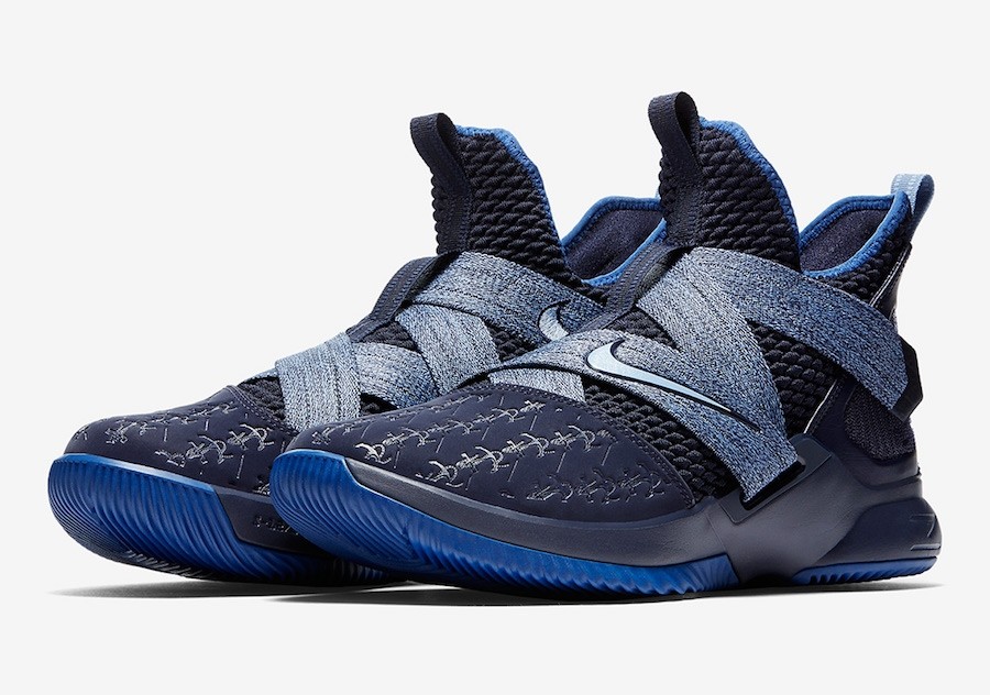 Nike LeBron Soldier 12 Anchor Blackened Blue Work Gym AO2609 mens nike zoom rotational iv shot glasses walmart Lebron Soldier XII 12 401 GmarShops