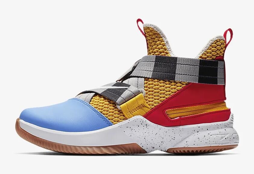 lebron james blue sneakers oregon nike LeBron Soldier 12 FlyEase University Gold University Red University Blue White AV3812 AljadidShops 700 Lebron Soldier XII 12