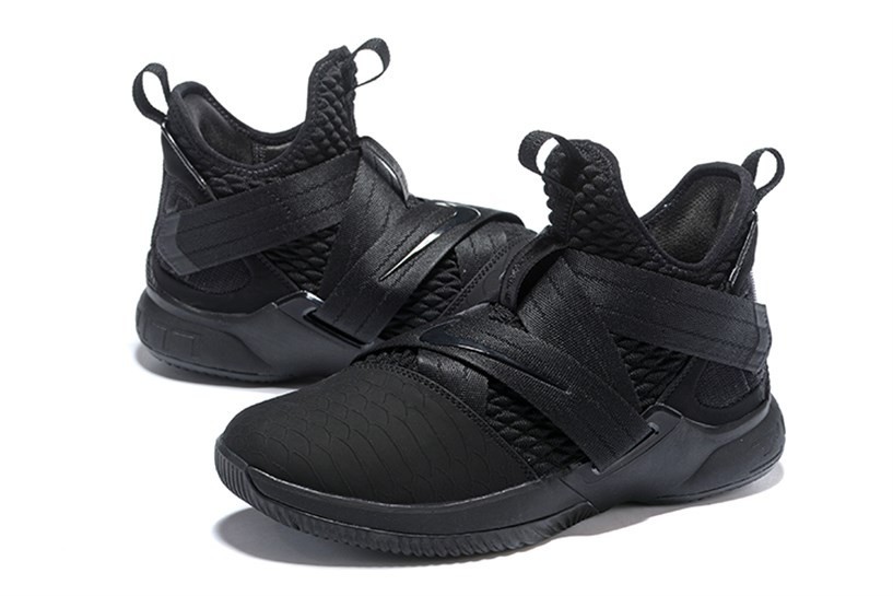 Nike Zoom Lebron Soldier XII 12 All Black Snake AO4053 002 IiscmShops nike max junkie Lebron Soldier XII 12