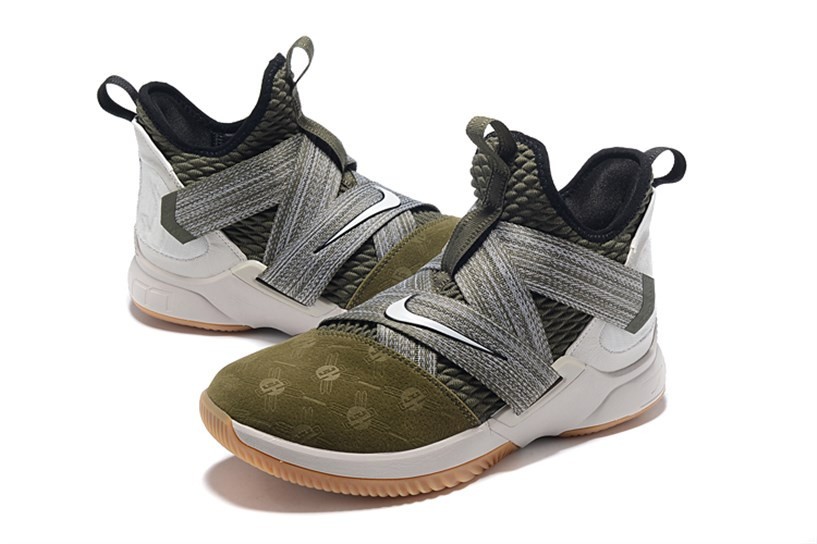 GmarShops 301 Nike Zoom Lebron Soldier XII 12 Army Green AO4053 Lebron Soldier XII 12 boys nike slant mid ms dark gray blue area rug