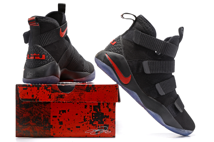 Nike Zoom LeBron Soldier XI 11 Black Red Men Basketball Shoes When running on dunes Lebron Soldiers XI 11 GmarShops