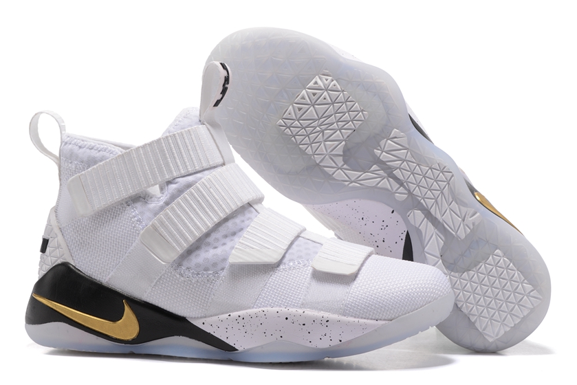 Nike Zoom LeBron Soldier XI 11 Men Basketball Shoes White Black Yellow 897645 Cra wallonieShops men polo shirts pens footwear accessories storage shoe care lighters usb Lebron Soldiers XI 11