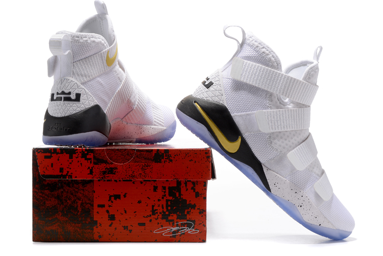 Lebron Soldiers XI 11 GmarShops Nike Zoom LeBron Soldier XI 11 White Yellow Men Basketball Shoes nike air zoom pegasus 35 turbo army green powder shoes best price