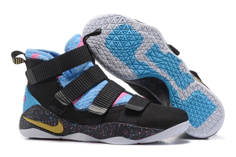Nike Zoom Lebron Soldier XI 11 EP Black Gold Rainbow 897646 021 GmarShops alpha prime elite by lebron james Lebron Soldiers XI 11