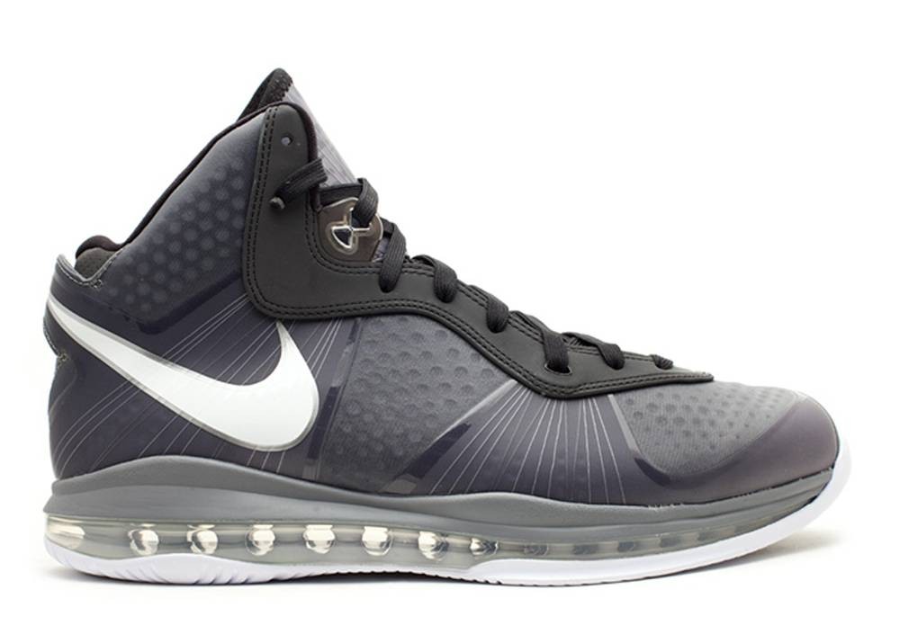 Nike Lebron 8 2 Grey Dark Matte White Silver Cool 429676 - StclaircomoShops - 002 - nike max 1 x amazon shoes