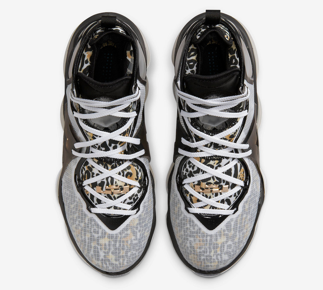 Nike Zoom LeBron 19 EP Leopard White Grey Metallic Gold Black DC9340 ...