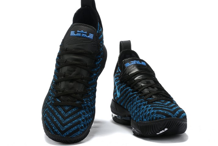 AcmShops Zoom Lebron 16 Nike hustle Daybreak Vegas Gold 2019 Mens Nike hustle LeBron 16 Blue Demon Black Blue White AO2588 082