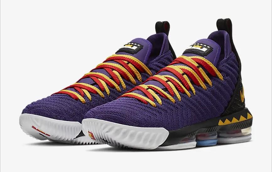 Purple and gold lebron 16 clearance