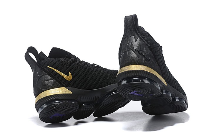 Nike lebron 16 black metallic gold store