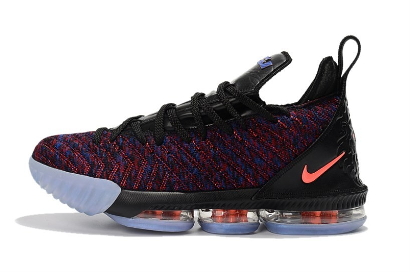 Nike LeBron 16 LBJ16 Black Blue Orange AO2595 zapatillas de running tenis nike nino nina ritmo medio pie normal moradas GmarShops Zoom Lebron 16