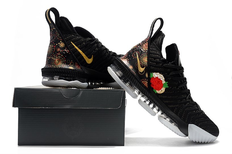 Nike LeBron 16 LBJ16 CNY Black Red Gold AO2595 GmarShops nike kd 6 sz 10.5 Zoom Lebron 16