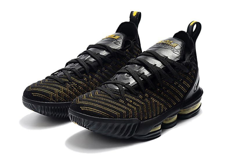 Lebron 16 low black and gold deals