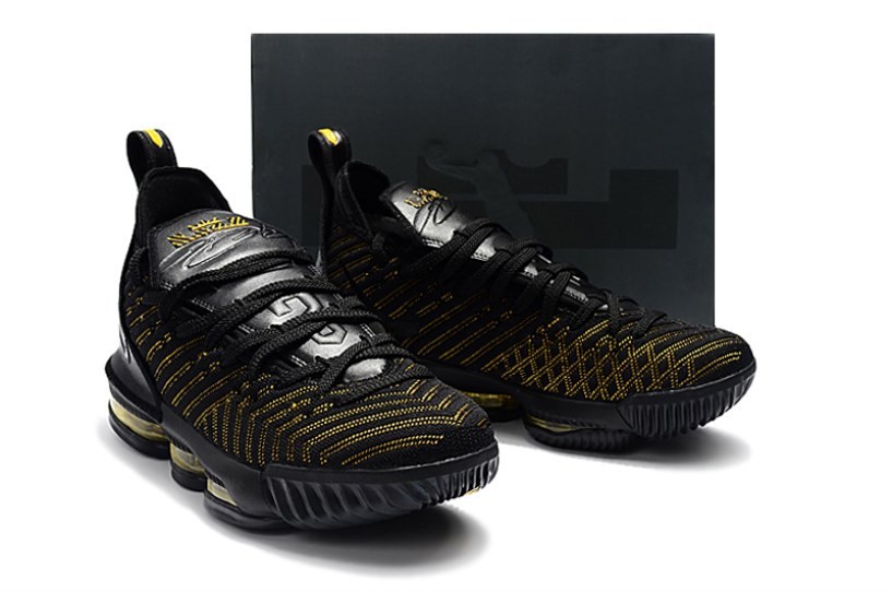 Lebron 16 black and gold size 13 top