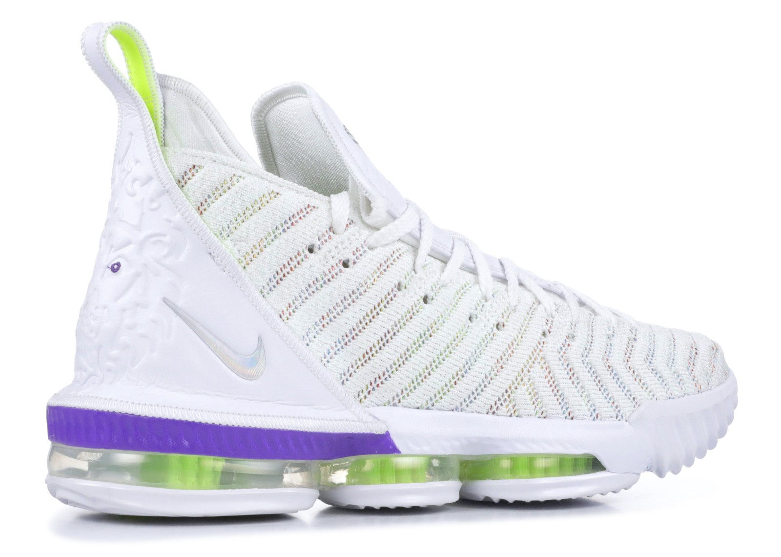 Zoom Lebron 16 GmarShops 102 Nike LeBron 16 White Multicolor Hyper Grape Volt AO2588 nike blazer retro ebay price list