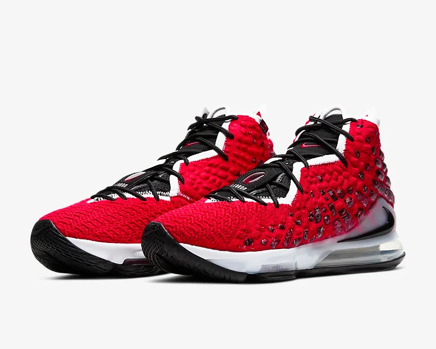 601 - Nike Zoom LeBron 17 Air Max Uptempo Red White Black BQ3177 - women air nike oatmeal from scratch - GmarShops