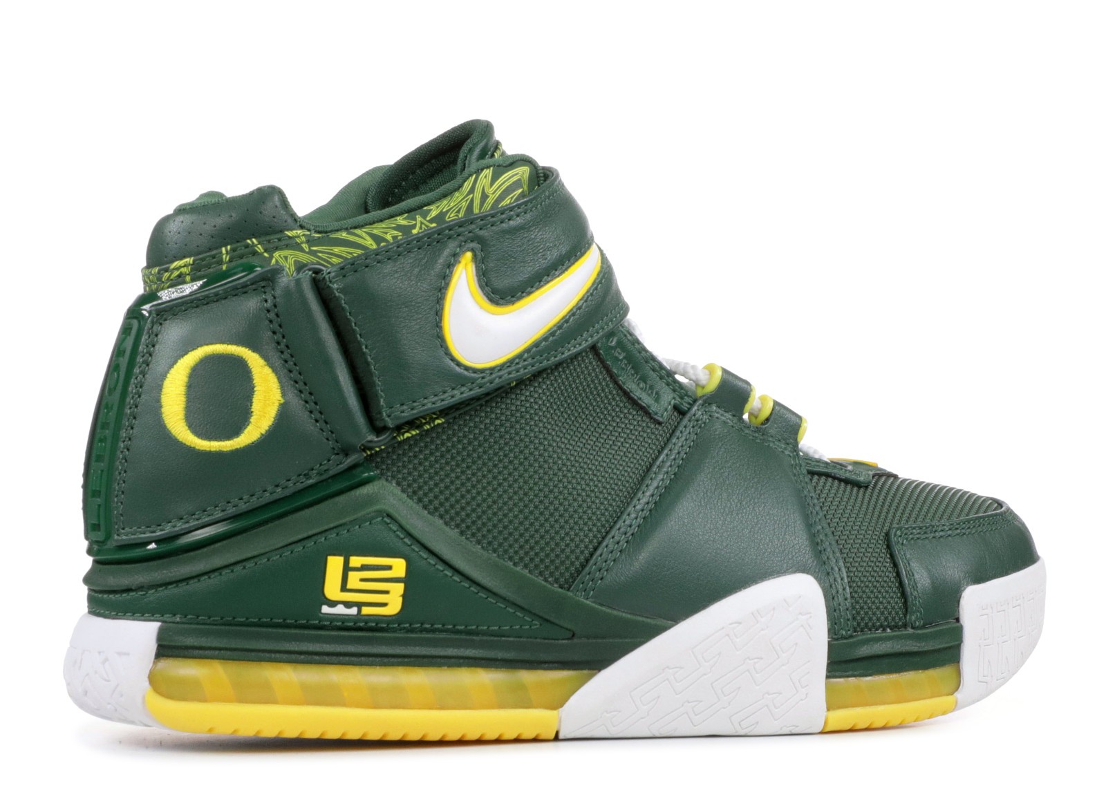 Lebron 2 Oregon White Green Yellow Oregon 309378 037 Zoom Lebron