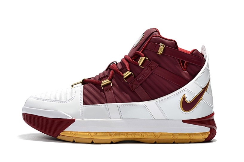 Lebron burgundy and gold on sale