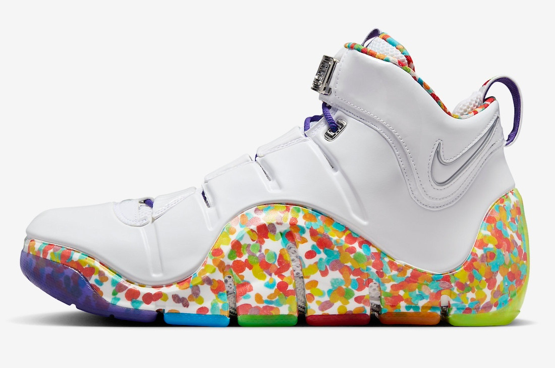 Nike Zoom LeBron 4 Fruity Pebbles True Red Mean Green Varsity Purple DQ9310 100 Zoom Lebron 4 BvfShops nike dunk free flash lime 2 word cookies recipe