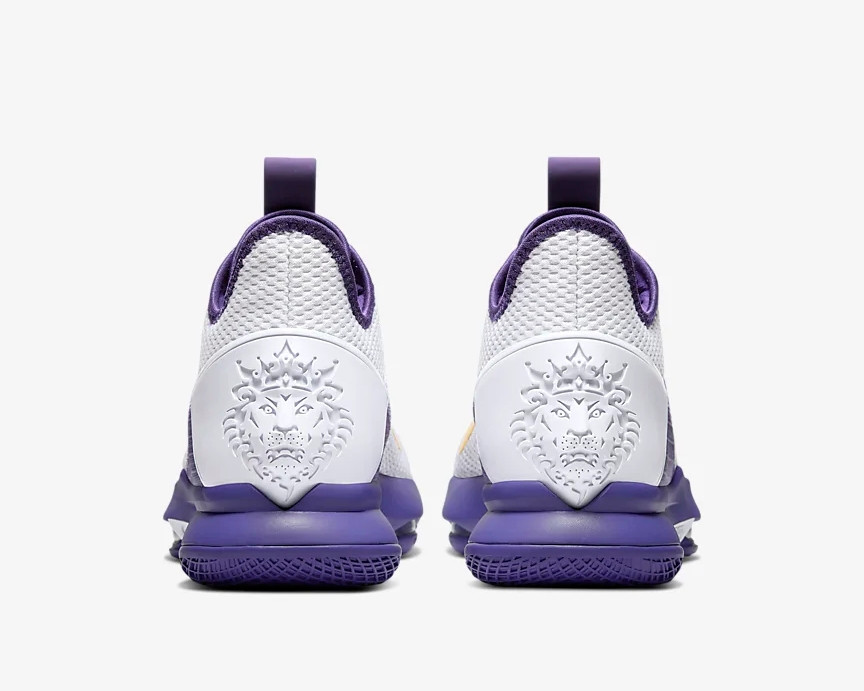 Fraseología mini fondo de pantalla StclaircomoShops - Nike Zoom LeBron Witness 4 Lakers White Voltage Purple  Metallic Gold BV7427 - nike vapor street flyknit black women shoes amazon -  100