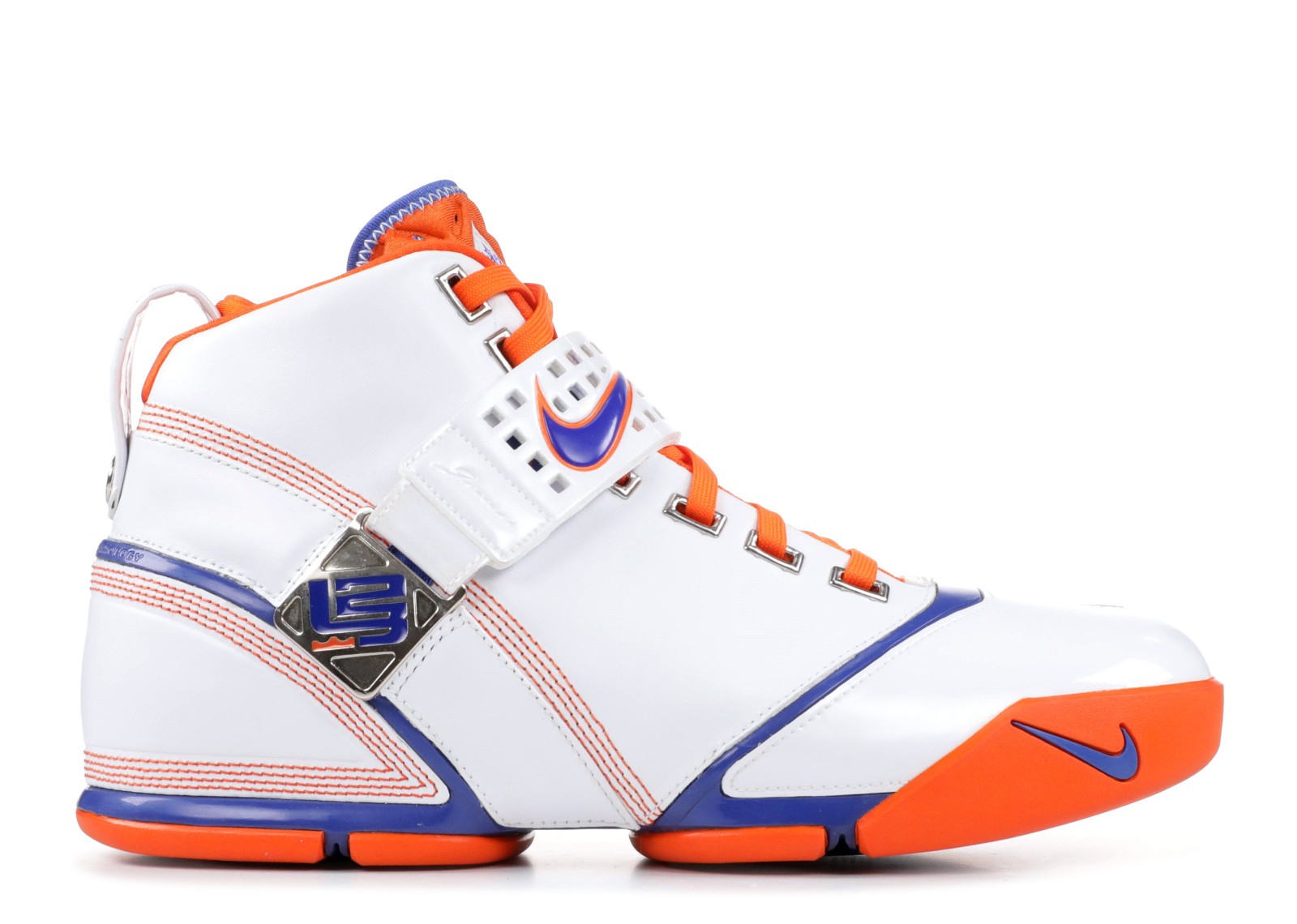 Zoom Lebron 5 New York Bleu Orange Blanc 317253 565 Zoom Lebron